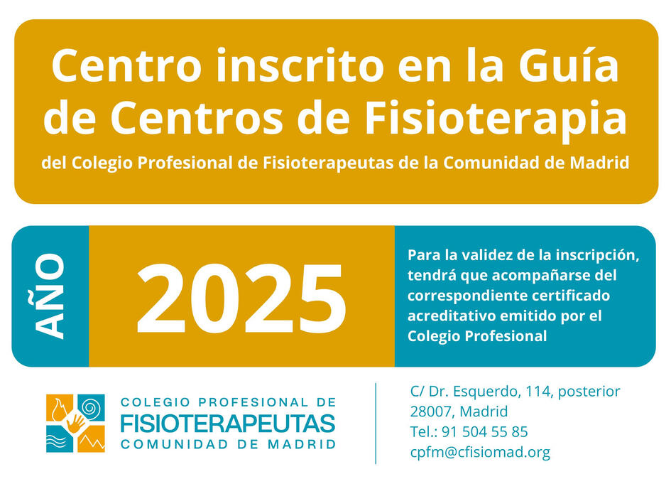 Centro inscrito en la Guía de Centros de Fisioterapia 2025